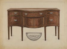 Side Board (Hepplewhite), 1935/1942. Creator: Nicholas Gorid