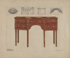 Side Board-Sheraton, c. 1936. Creator: Edgar L. Pearce