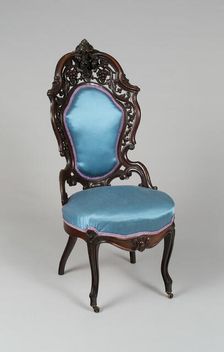 Side Chair, 1856/65. Creator: John and Joseph W. Meeks Company