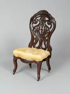 Side Chair, 1851/67. Creator: John Henry Belter & Co