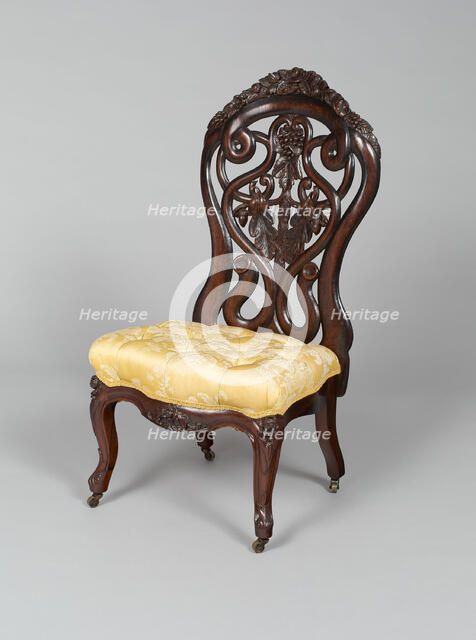 Side Chair, 1851/67. Creator: John Henry Belter & Co.