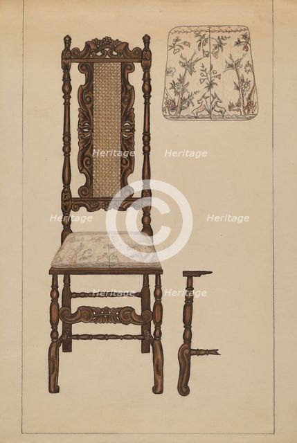 Side Chair, 1935/1942. Creator: Unknown.