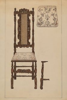 Side Chair, 1935/1942. Creator: Unknown