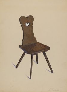 Side Chair, 1935/1942. Creator: Bernard Krieger