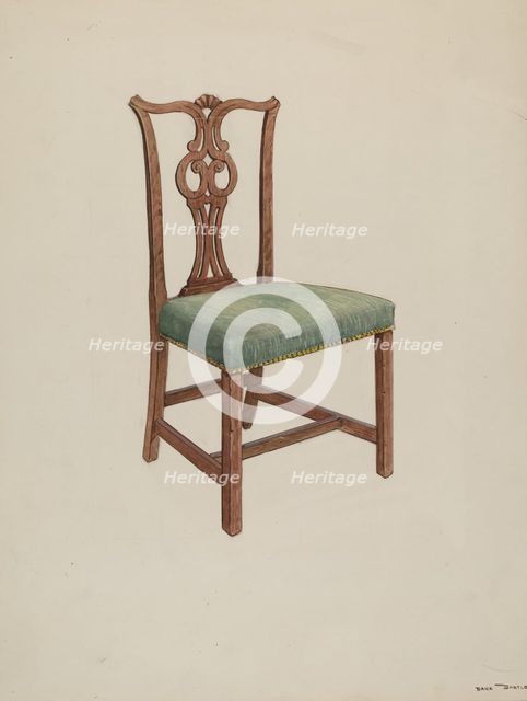 Side Chair, 1935/1942. Creator: Dana Bartlett.
