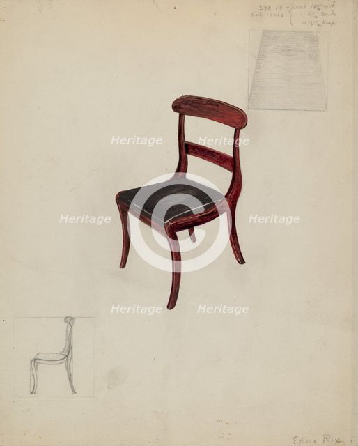 Side Chair, 1935/1942. Creator: Edna C. Rex.