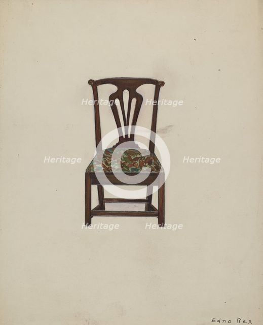 Side Chair, 1935/1942. Creator: Edna C. Rex.