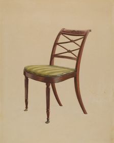 Side Chair, 1935/1942. Creator: Ferdinand Cartier