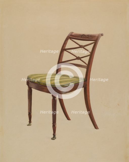 Side Chair, 1935/1942. Creator: Ferdinand Cartier.