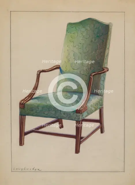Side chair, 1935/1942. Creator: George Loughridge.