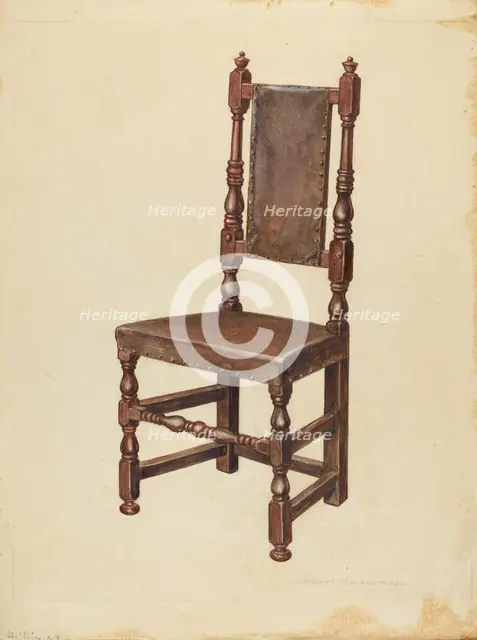 Side Chair, 1935/1942. Creator: Gilbert Sackerman.