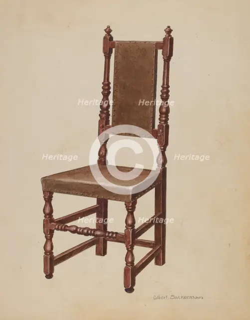 Side Chair, 1935/1942. Creator: Gilbert Sackerman.