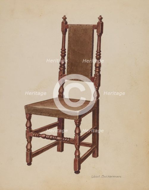 Side Chair, 1935/1942. Creator: Gilbert Sackerman.