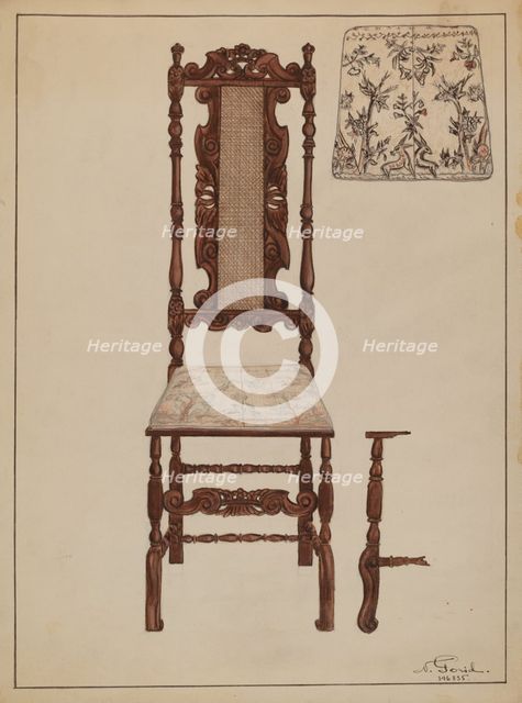 Side Chair, 1935/1942. Creator: Nicholas Gorid.