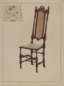Side Chair, 1935/1942. Creator: Nicholas Gorid