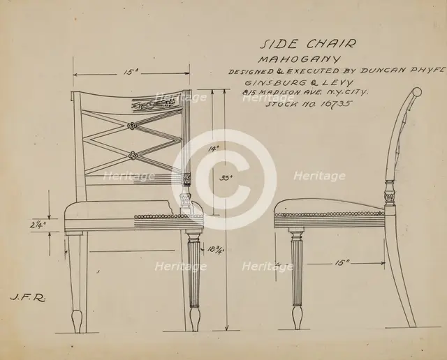 Side Chair, 1935/1943. Creator: Unknown.