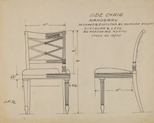 Side Chair, 1935/1943. Creator: Unknown