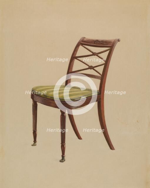 Side Chair, 1935/1942. Creator: Ferdinand Cartier.