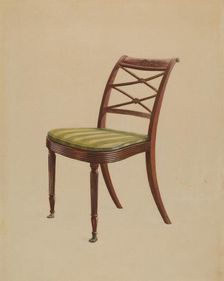 Side Chair, 1935/1942. Creator: Ferdinand Cartier