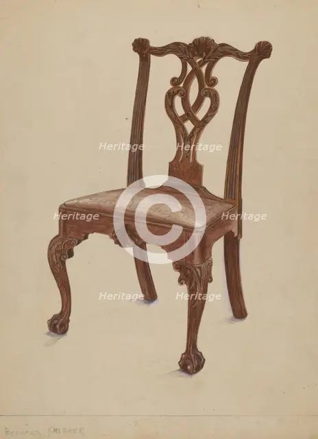 Side Chair, 1936. Creator: Bernard Krieger.