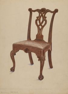 Side Chair, 1936. Creator: Bernard Krieger