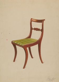 Side Chair, 1936. Creator: Ferdinand Cartier