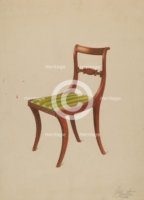 Side Chair, 1936. Creator: Ferdinand Cartier.