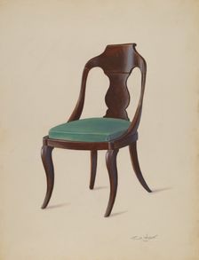 Side Chair, 1936. Creator: Frank Wenger