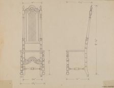 Side Chair, 1936. Creator: Harry Eisman