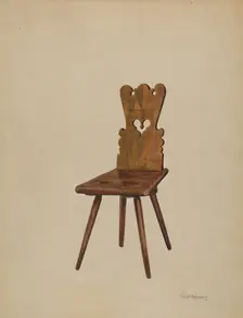 Side Chair, 1936. Creator: Joseph Rothenberg