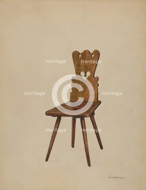 Side Chair, 1936. Creator: Joseph Rothenberg.