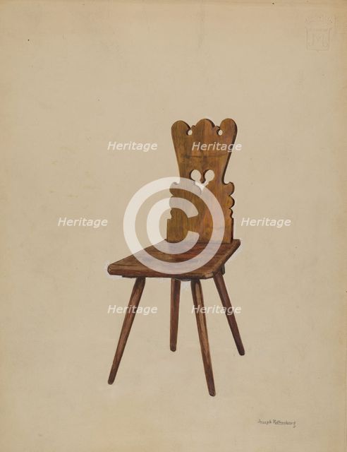 Side Chair, 1936. Creator: Joseph Rothenberg.