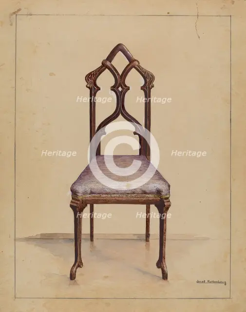 Side Chair, 1936. Creator: Joseph Rothenberg.