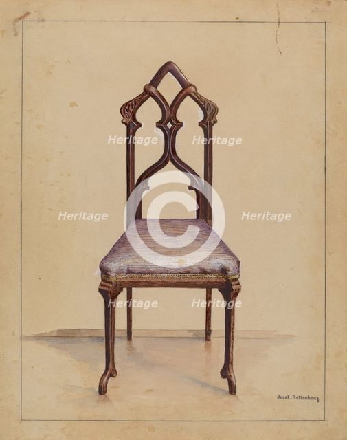 Side Chair, 1936. Creator: Joseph Rothenberg.
