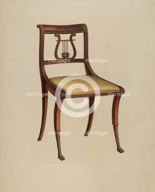 Side Chair, 1936. Creator: Lawrence Phillips.
