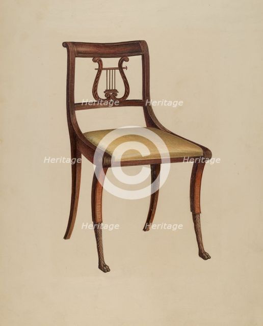Side Chair, 1936. Creator: Lawrence Phillips.
