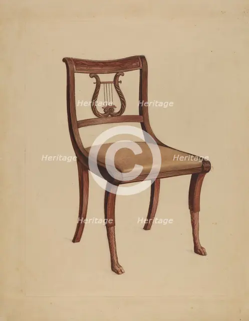 Side Chair, 1936. Creator: Lawrence Phillips.