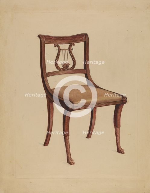 Side Chair, 1936. Creator: Lawrence Phillips.