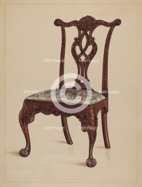 Side Chair, 1936. Creator: M. Rosenshield-von-Paulin.