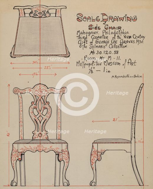 Side Chair, 1936. Creator: M. Rosenshield-von-Paulin.
