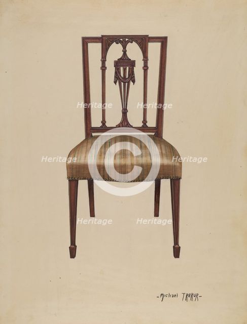 Side Chair, 1936. Creator: Michael Trekur.