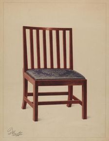 Side Chair, 1937. Creator: Ferdinand Cartier