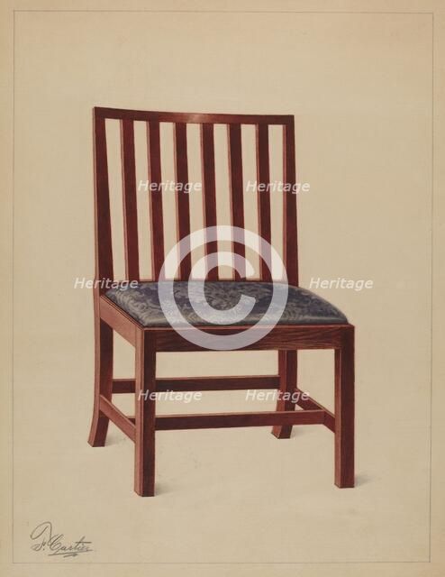 Side Chair, 1937. Creator: Ferdinand Cartier.