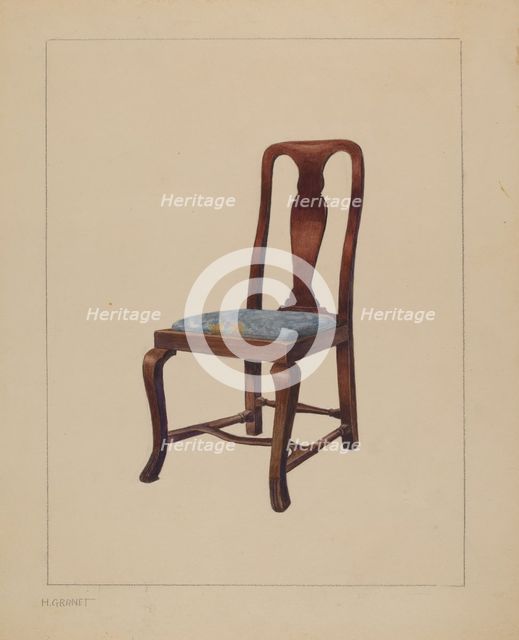 Side Chair, 1937. Creator: Henry Granet.