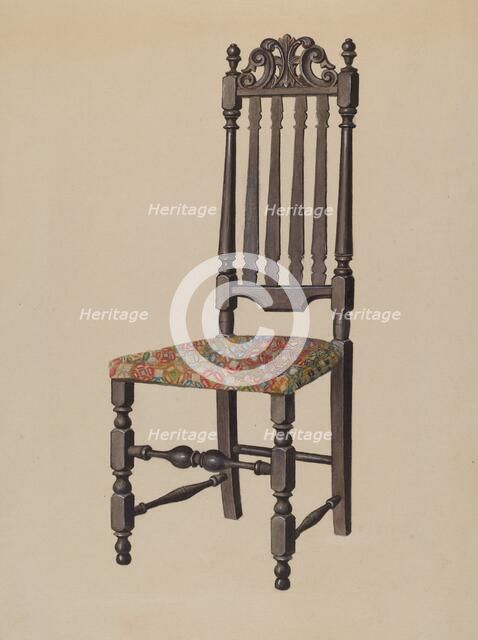 Side Chair, 1937. Creator: Louis Annino.