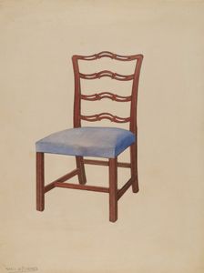 Side Chair, 1937. Creator: Mario De Ferrante