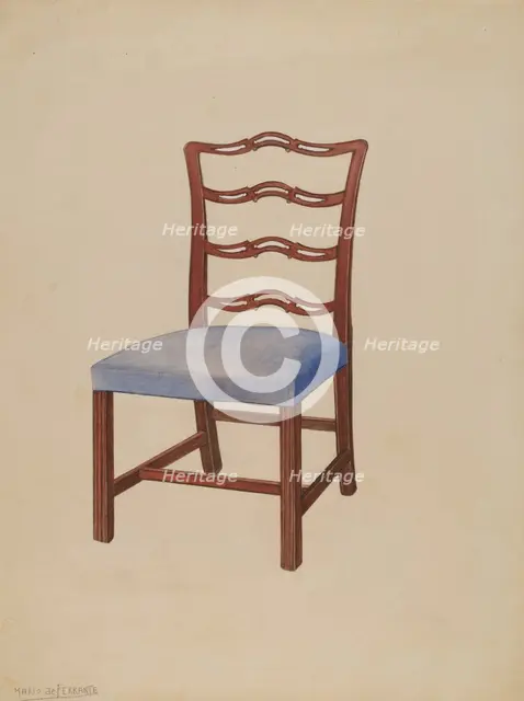 Side Chair, 1937. Creator: Mario De Ferrante.