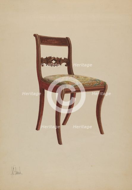 Side Chair, 1937. Creator: Nicholas Gorid.