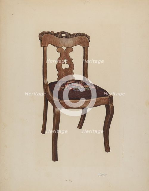 Side Chair, 1941. Creator: Lelah Nelson.
