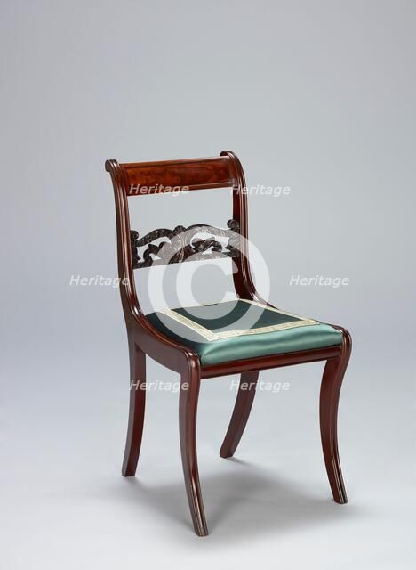 Side chair, about 1810. Creator: Unknown.